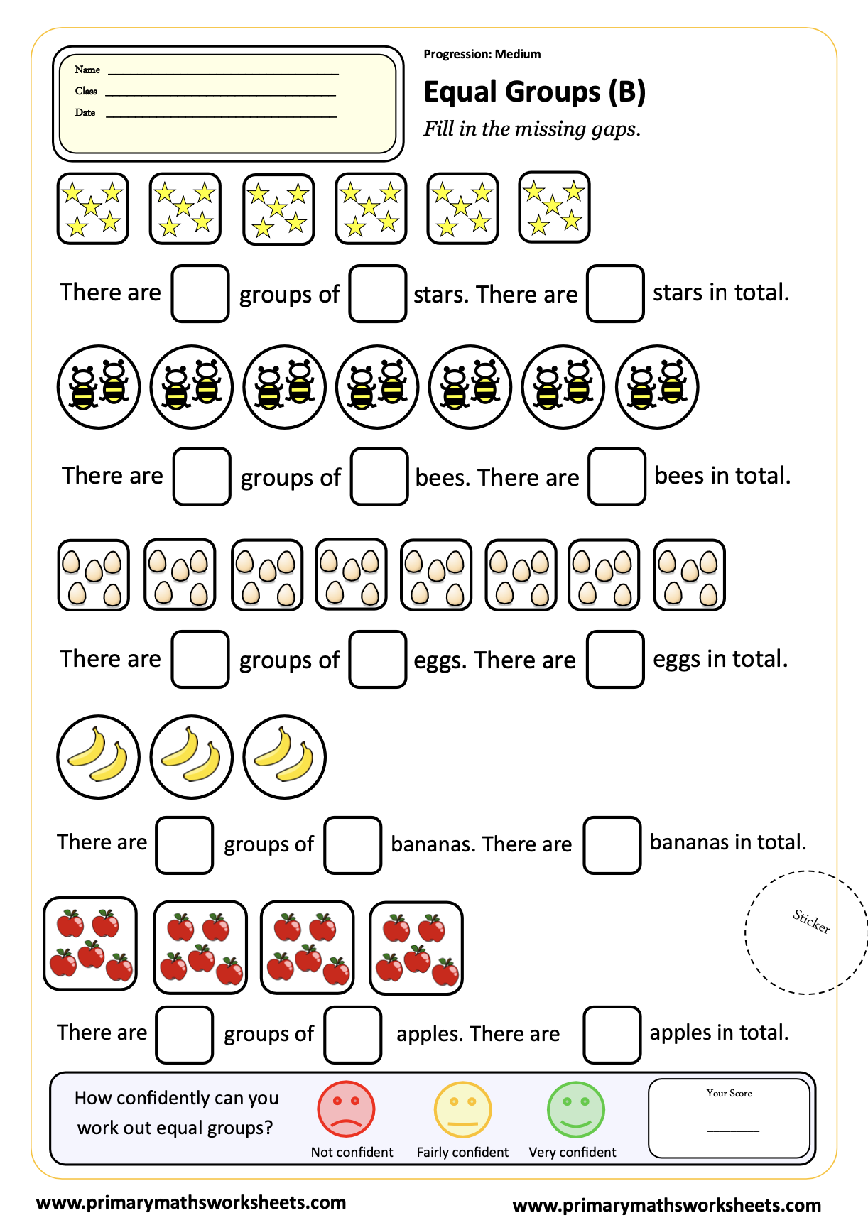 Year 1 Multiplication Worksheets