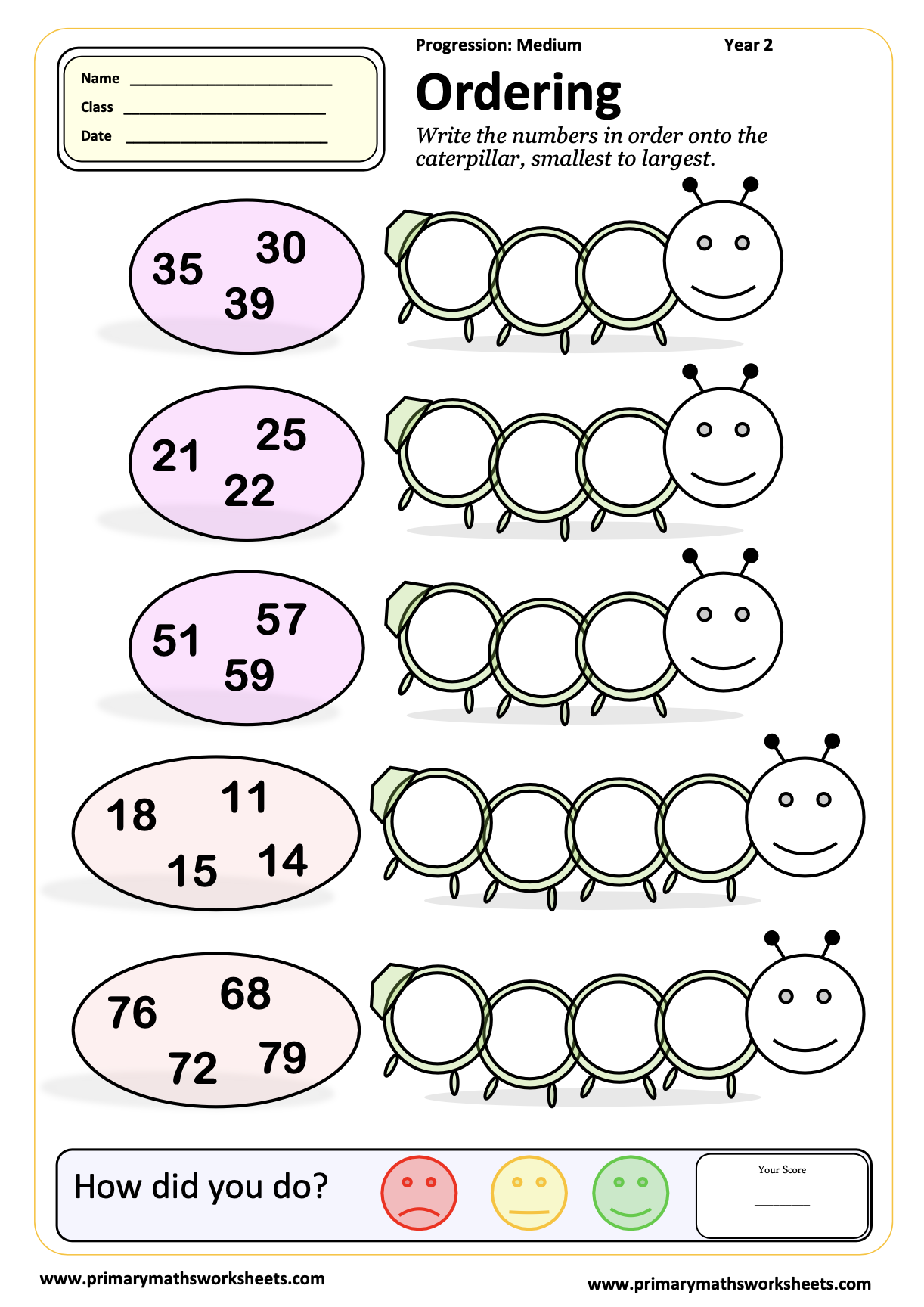 Year 2 Counting Worksheets