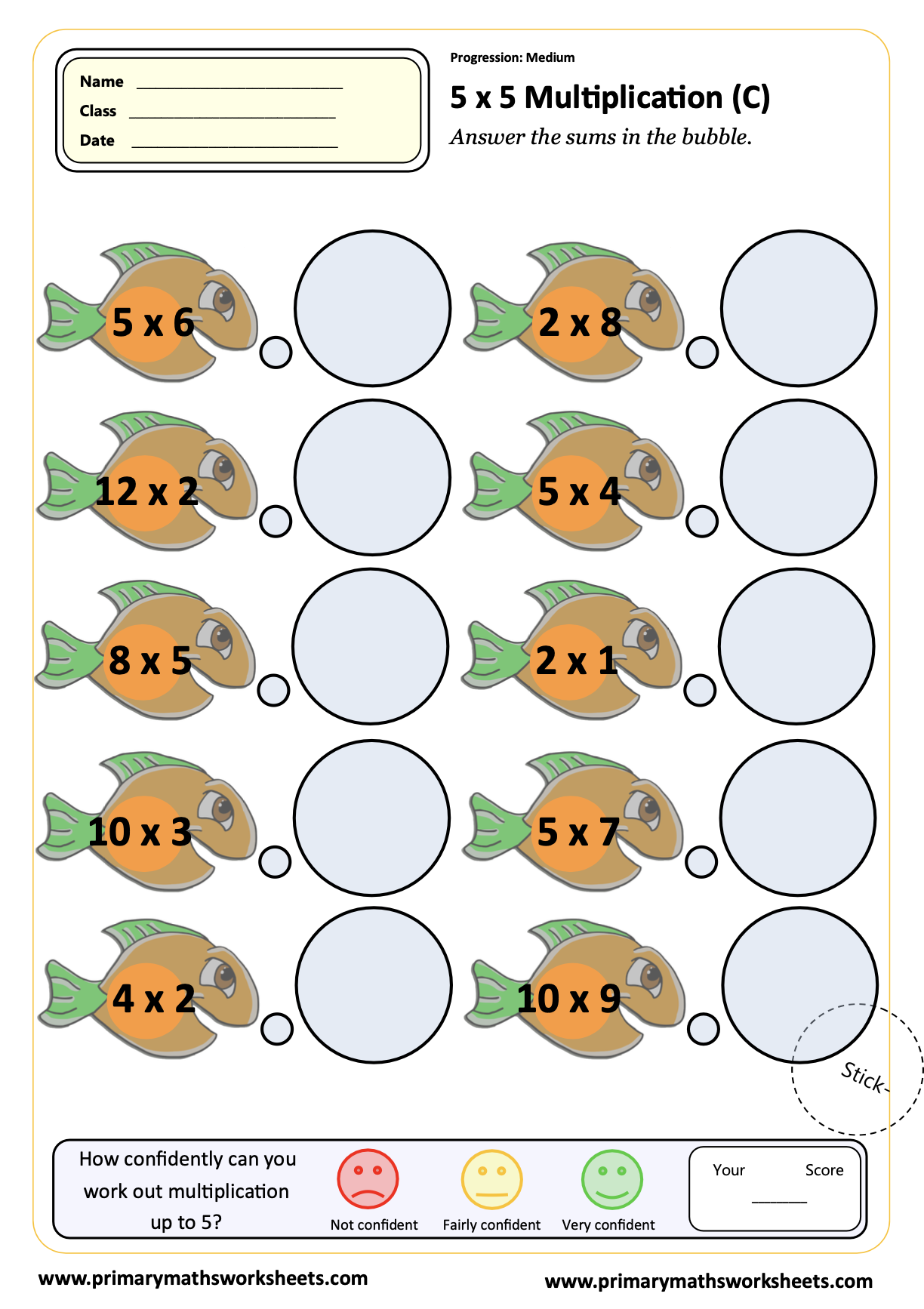 Year 2 Multiplication Worksheets
