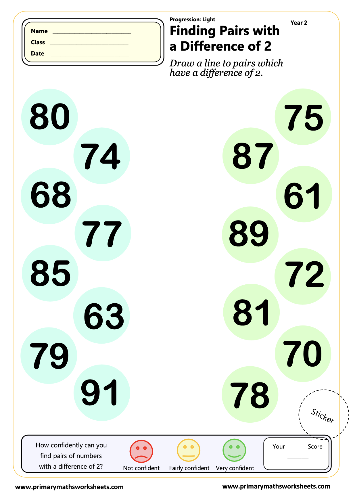 Year 2 Subtraction Worksheets