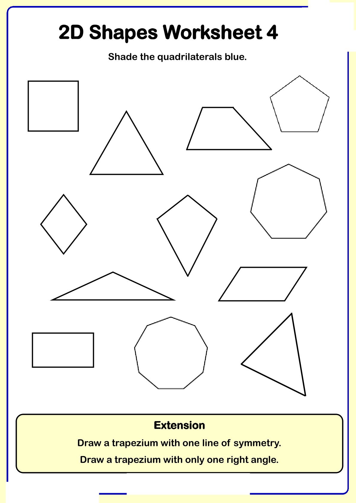 Year 7 Shapes Worksheets