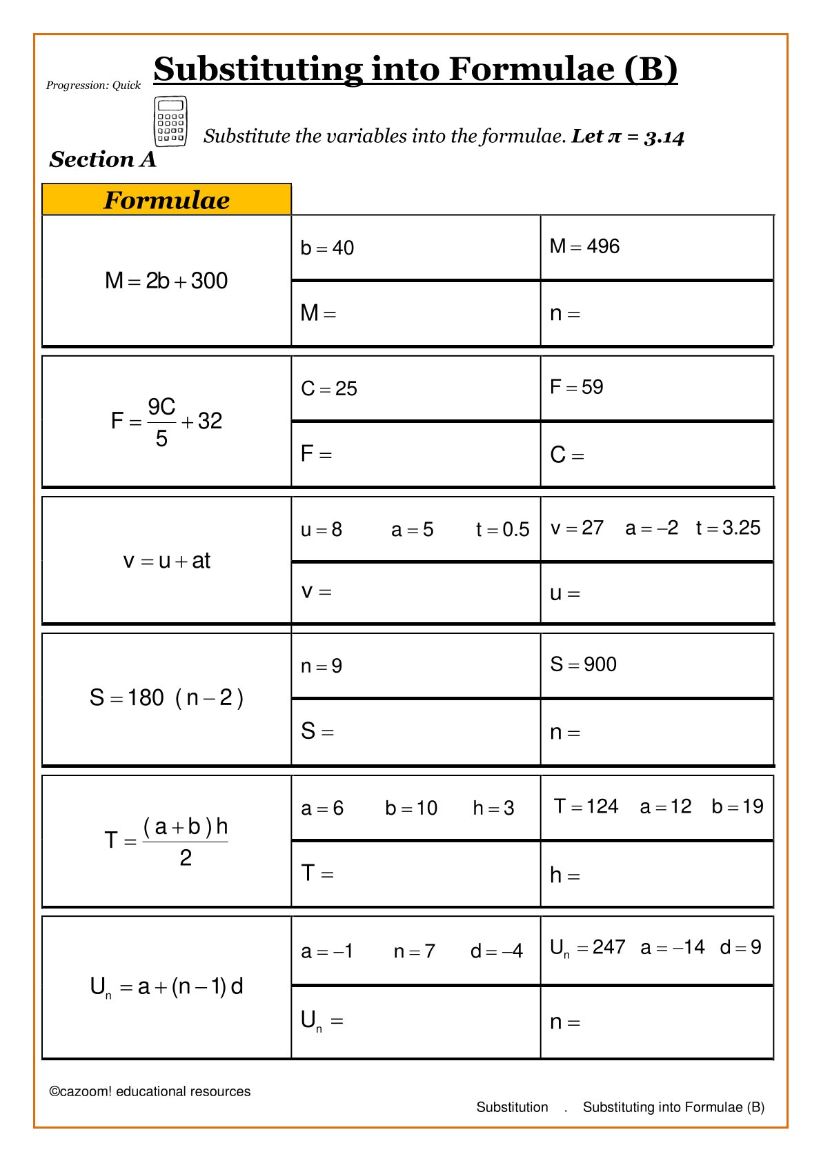 Year 8 Equations Worksheets