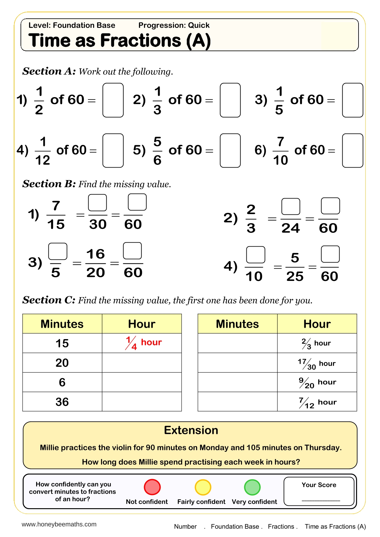 Year 7 Time Worksheets