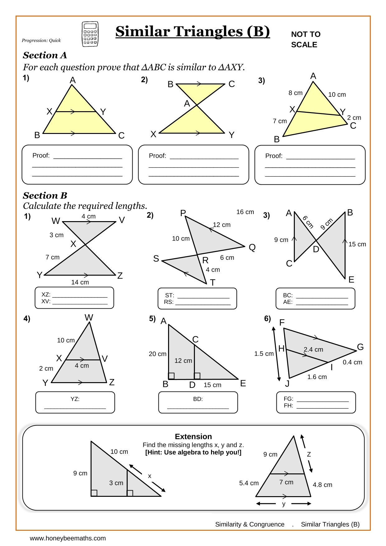 Year 9 Congruence and Similarity Worksheets
