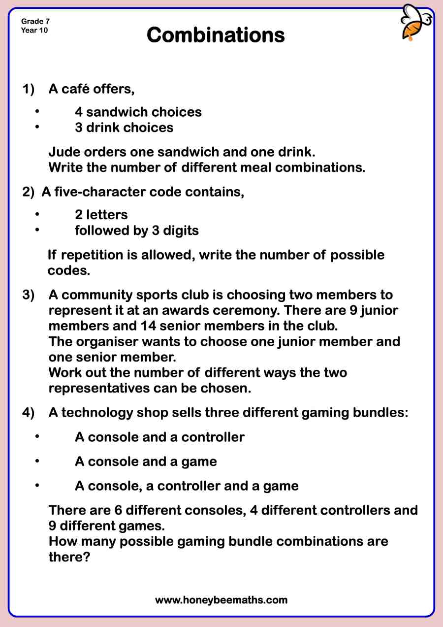 Year 10 Probability Worksheets
