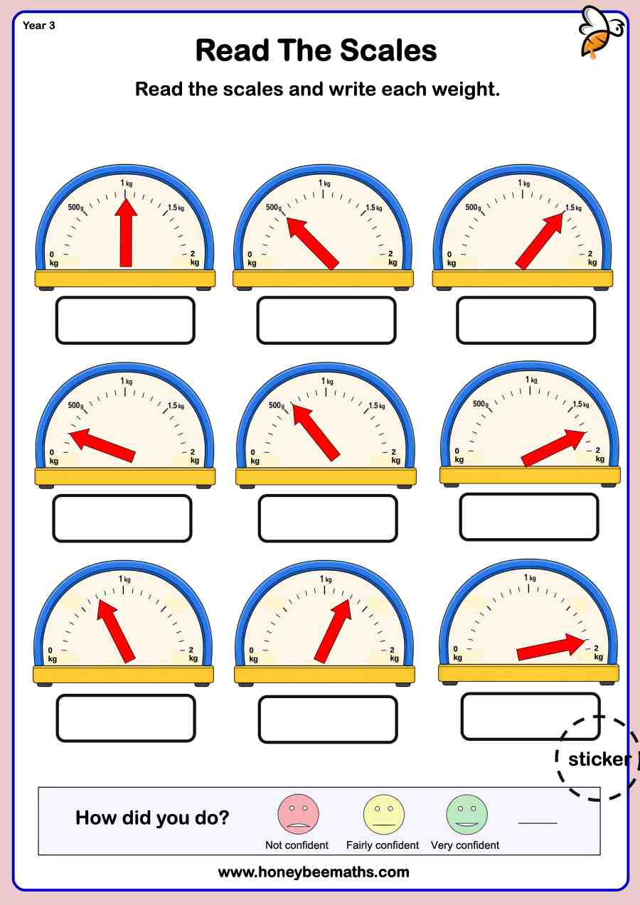 Year 3 Measurement Worksheets