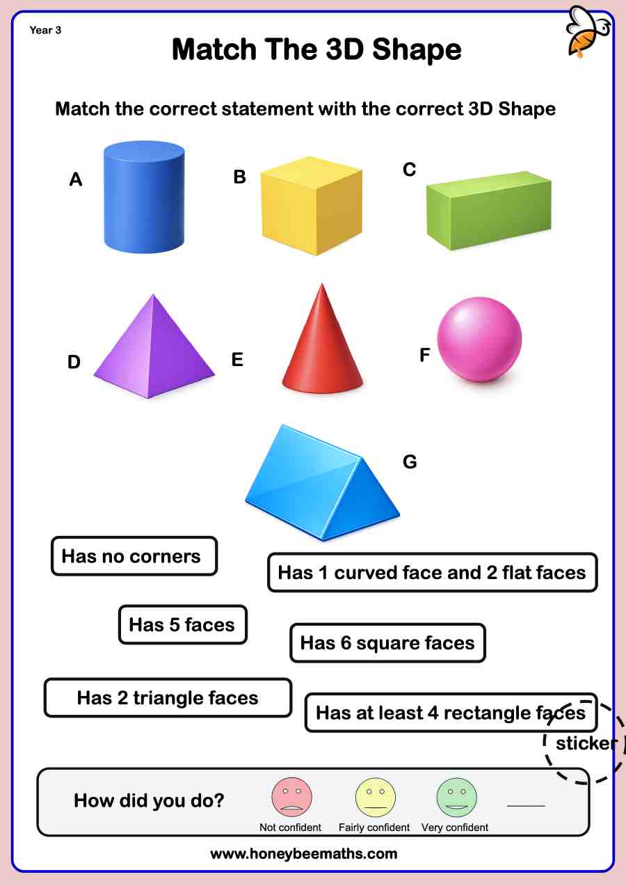 Year 3 Shapes Worksheets