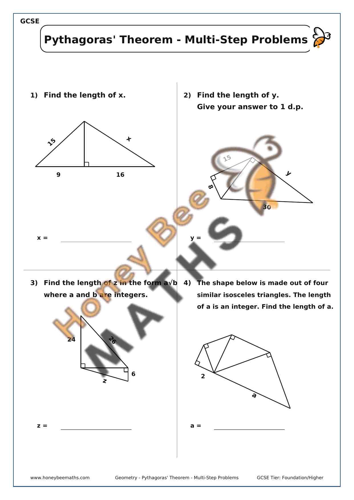Multi-Step Pythagorean Problems