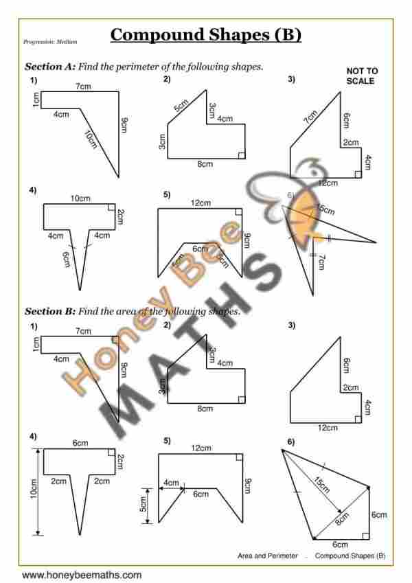 Year 8 Area Worksheets | Printable PDFs | Honey Bee Maths