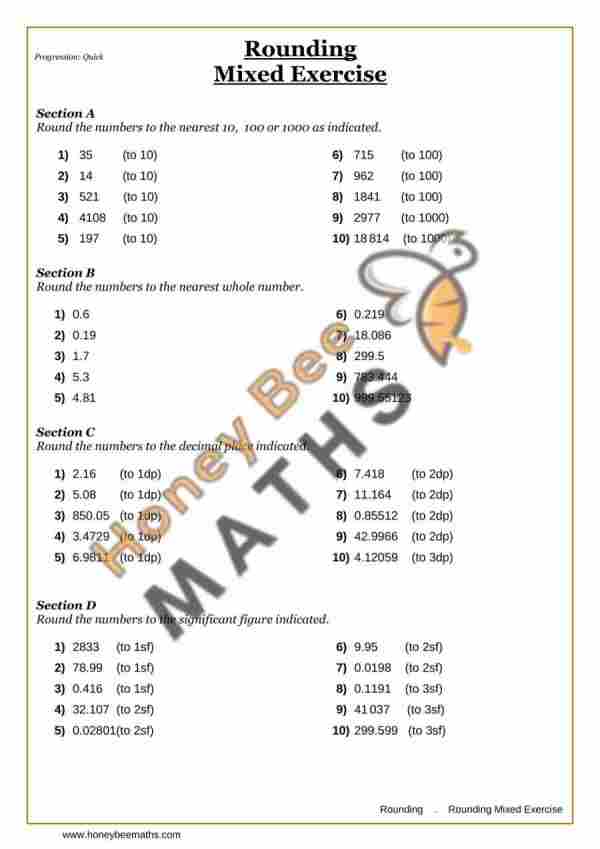 Rounding Mixed Exercise